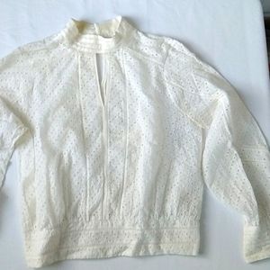 Frame Cotton Eyelet Blouse